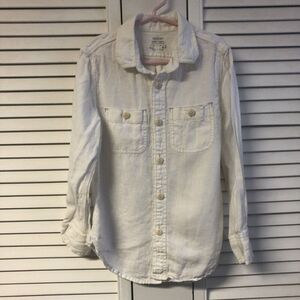 Crewcuts Size 6/7 Irish Linen Button Up Shirt
